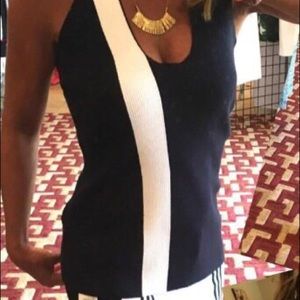 Etcetera Beautiful Knitted Navy Tank Top